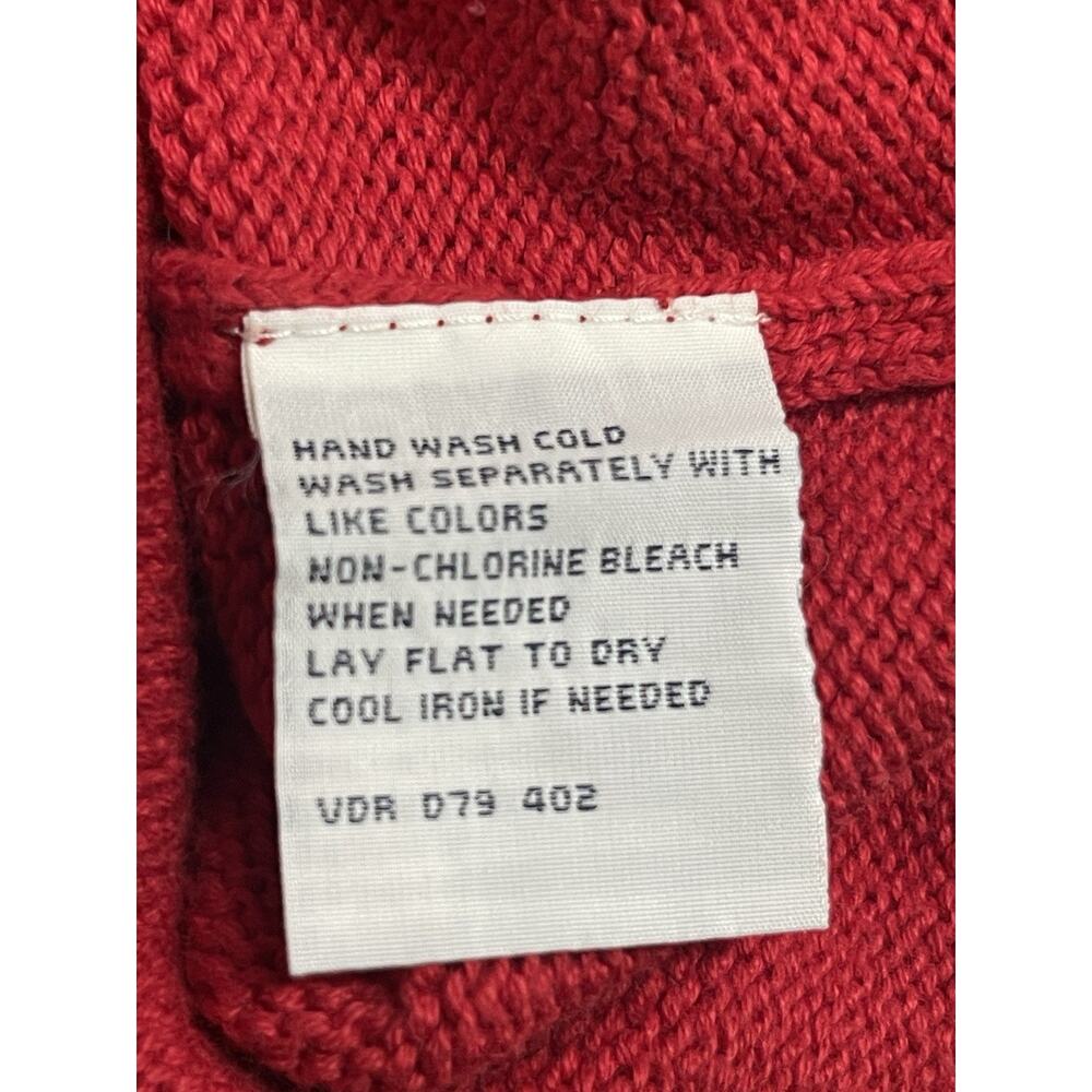 Nautica Full Zip Sweater Cardigan Red Soft - Picture 8 of 8